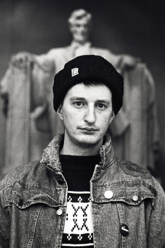 Billy Bragg photographed on his American tour