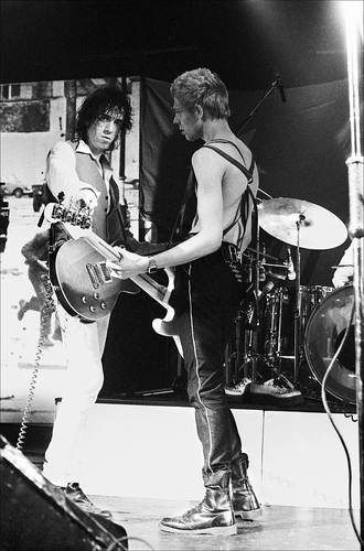 Mick Jones and Paul Simonon of the Clash at Friars Aylesbury
