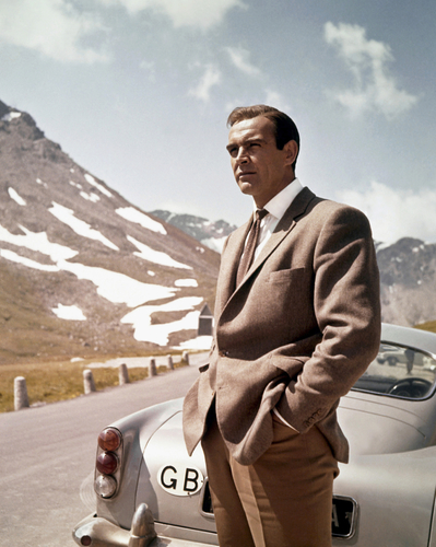 Sean Connery photographed during filming of the  James Bond classic 'Goldfinger' in 1964.
