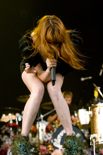 Florence on stage.