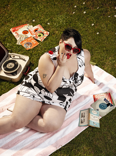 Beth Ditto of Gossip photographed in London.