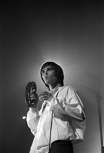 Ian Brown photographed on stage in Tokyo 1995.
