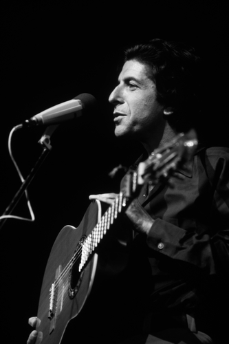 Leonard Cohen on stage