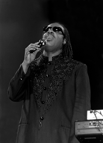 Singer Stevie Wonder performs at the Arie Crown Theater in Chicago