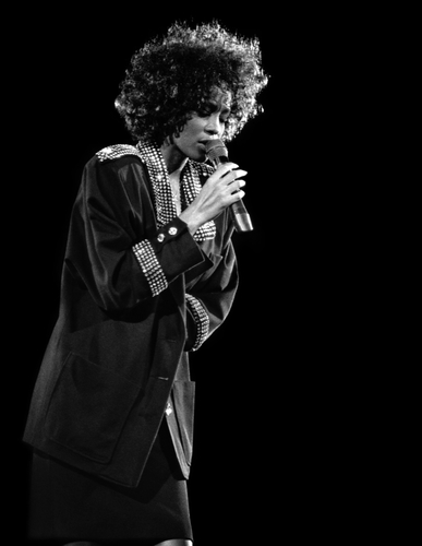 Singer Whitney Houston performs at the Assembly Hall at the University Of Illinois at Urbana-Champaign in Champaign